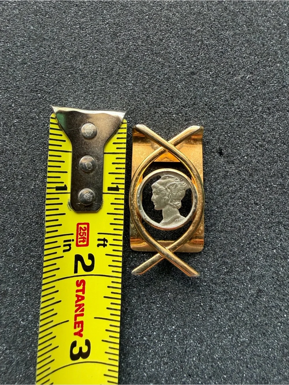 Vintage Gold Tone Money Clip with 1941 dated Head